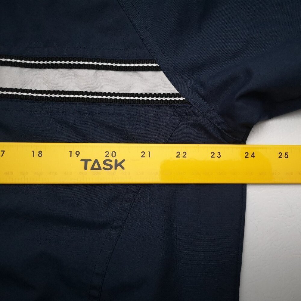 Reebok Ladies Size Medium Lightly Lined Navy 1/4 Zip Lightweight Jacket w/ Hood - Picture 11 of 13
